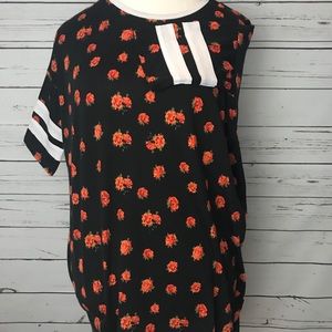 LulaRoe black roses Irma